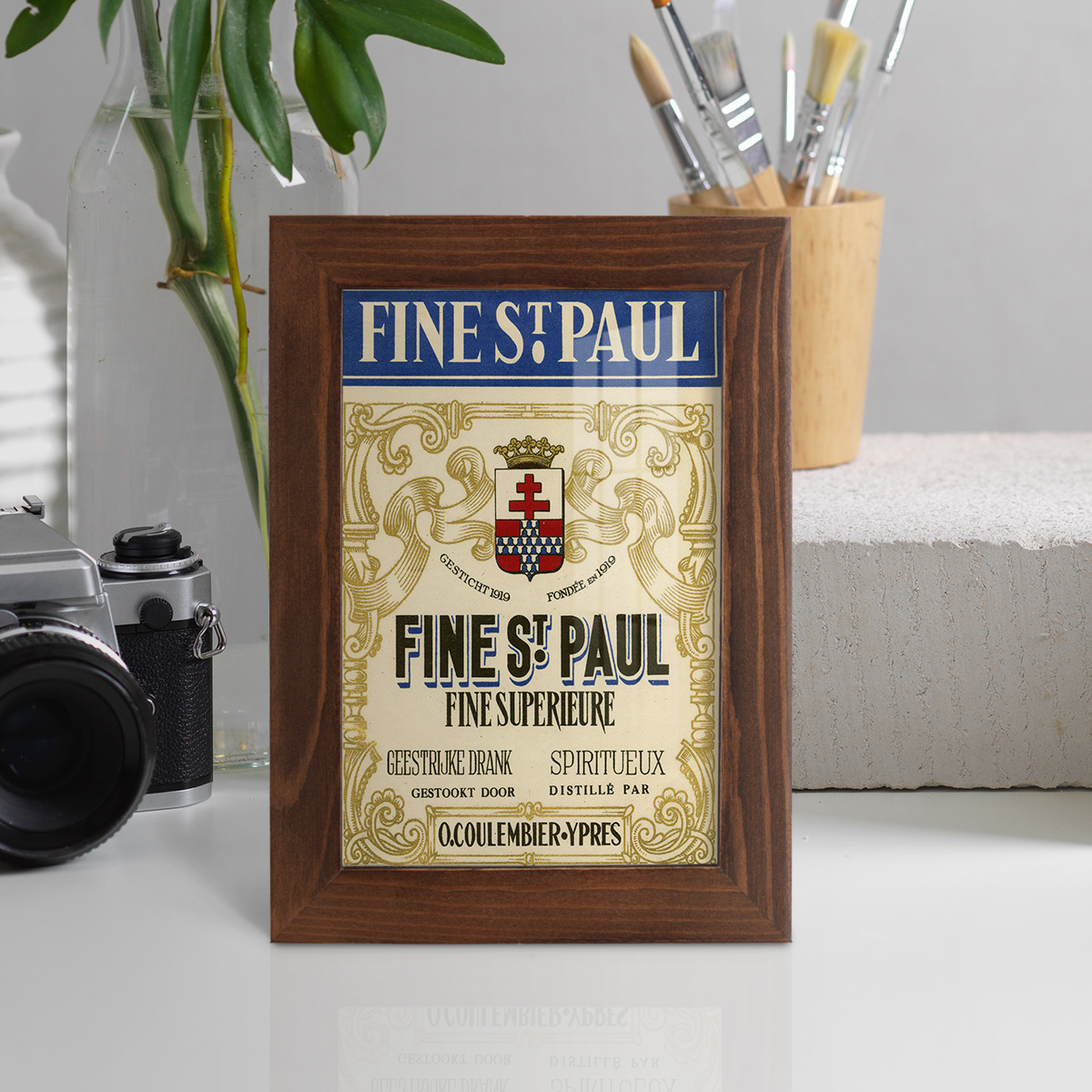 Fine St. Paul -Framed Print w/glass-Chestnut