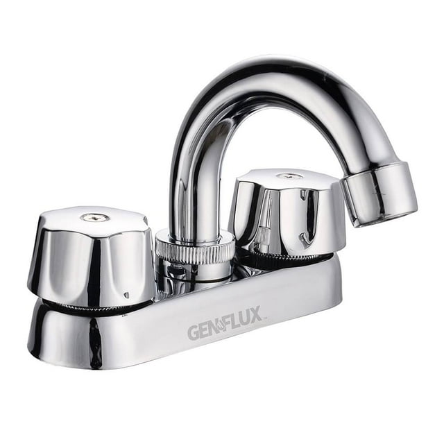 Mezcladora de Plástico Genflux Para Lavabo 4 Pulgadas Mod. MZLA120PLBL Cromada