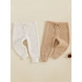 thumbnail image 3 of Suealasg 3-Pack Toddler Babies Boys Joggers Pants 6M 12M 18M 2T 3T Children Boys  Elastic Waistband Knit Sweater Pants Lounge Athletic Pants Spring Fall Sweatpants for Kids Boys, 3 of 7