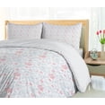 thumbnail image 5 of Ambesonne Pink Floral Duvet Cover Set, Pastel Flowers, 2-Calking, Dried Rose Blue Grey, 5 of 6