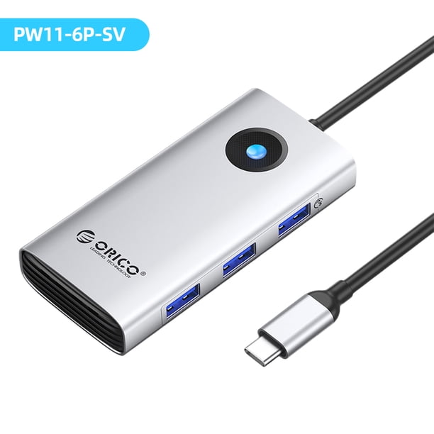 Divisor de base de expansión PD100W Adaptador de concentrador USB para computadora portátil (PW11-6P-SV)
