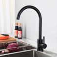 thumbnail image 2 of Brushed Kitchen Faucet Eco-Friendly Stainless Steel Kitchen Sink Faucet,Black, 2 of 2