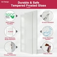thumbnail image 6 of 30" x 80" Half Panel Frosted Glass Pocket Door with Soft Close, Solid Door Panel & Pocket Door Hardware & Frame, Bathroom Door, Bedroom Door, Pre-finished & Paintable, White, 6 of 9