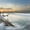 Hilton Beach Driftwood, variant on Elephant Stock Sunrise Over The Ocean Wall Art - Horizontal Canvas Wall Art - Dining Room Wall Decor - Beach Canvas - Blue And Gray Decor - 12" x 8"