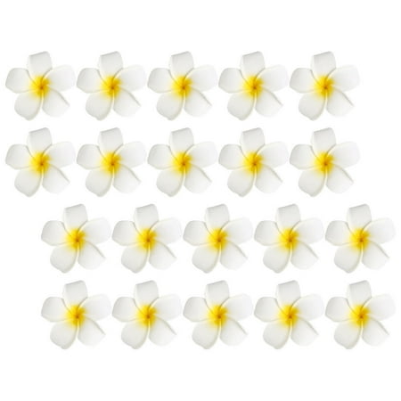 

20 Pcs Artificial Frangipani Tiara Women Hair Clips Plumeria Flower Hair Barrette Hair Accessories Travel