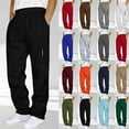 thumbnail image 7 of cocolona Mens Fashion Solid Color Sweatpants Elastic Waist Drawstring Jogger Open Bottom Baggy Sweatpants Running Workout Sports Pants, 7 of 7