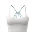 thumbnail image 3 of Vetsdori No Underwire Sports Bras for Women Yoga Bralette Racerback ,Padded Soft Womens Bras Summer, 3 of 9