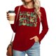 thumbnail image 1 of Uootdi St Patricks Day Long Sleeve Shirts for Women Retro Lucky Clover Tshirt Irish Shamrock Graphic Tee Tops Gift, 1 of 5