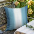 thumbnail image 6 of Throw Pillow Covers, Aqua Blue Striped Decorative Throw Pillow Covers 18x18 Inch, Blue White Ombre Farmhouse Gradient Square Linen Pillow Cases for Couch/Living Room/Sofa, 6 of 9