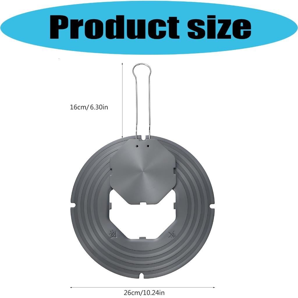 HannLk Gas Stove Heat Diffuser Plate Aluminum Detachable Cooking Aid 26Cm Round