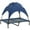 Blue, variant on PawHut Elevated Cooling Pet Bed Portable Raised Dog Cot with Canopy, Blue