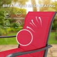 thumbnail image 3 of IdealHouse Ensemble de 2 Tabourets de Bar Pivotants d'Extérieur avec Accoudoirs à Dossier Haut, Chaises de Patio Résistantes aux Intempéries, Assise Haute Rouge pour Terrasse Patio, 3 of 6
