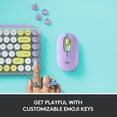 thumbnail image 3 of Teclado mecánico inalámbrico Logitech POP Keys con teclas emoji personalizables, diseño compacto y resistente, conectividad Bluetooth o USB, compatible con varios dispositivos y sistemas operativos -, 3 of 5