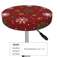 thumbnail image 4 of Bingfone14 Inch Padded Round Bar Stool Cover Cushion With Elastic Fabric Round Chair Seat - Merry Christmas, 4 of 7
