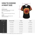thumbnail image 4 of Fuzoiu Orange Dalia Print Women's Classic V-Neck T-Shirt, Short Sleeve V Neck Tees for Casual Everyday Wear,Casual Fit Tee,Summer Fashion Tops-Small, 4 of 5
