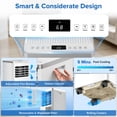 thumbnail image 5 of KISSAIR 10,000 BTU Portable Air Conditioner - Ultra Quiet 4-in-1 AC Unit with Dehumidifier & Fan, Cools Rooms Up to 450 Sq.Ft Fast, Includes Remote Control & 24H Timer, Easy Install(White ), 5 of 11