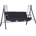 thumbnail image 6 of Patio chair covers for outdoor furniture,Seat Cover for Garden Swing Chair black, 6 of 7