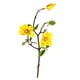 thumbnail image 1 of Ramo de flores de simulación de rama de flores artificiales de 3 cabezas con hojas Decoración floral de la oficina en casa, amarillo Inevent HA7281-02B, 1 of 6