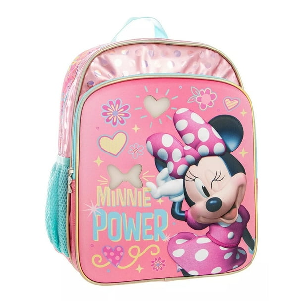 Mochila con Luz Chica Prescolar kinder Minnie Minnie Mimi Ruz Disney Powmi 178632 Walmart en linea