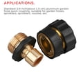 thumbnail image 2 of Conector De Tubería De Acoplamiento Rápido De Jardín De 44624 Pulgadas, Accesorio De Manguera De Jardín, Conector Rápido De Aluminio Negro Para Tubería De Jardín 4 Juegos Vogacara TO004263-00, 2 of 7