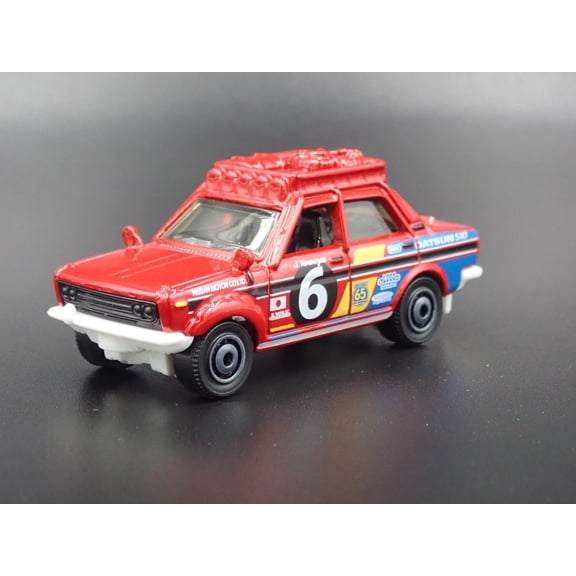 Open Box 1968-1973 DATSUN 510 RALLY RED 1:64 SCALE COLLECTIBLE DIORAMA DIECAST MODEL CAR