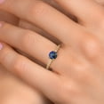 thumbnail image 4 of Gem Stone King 14K Two Tone Gold Blue Mystic Topaz and Lab Grown Diamond Engagement Ring for Women | 1.16 Cttw | Round 6MM | Gemstone November Birthstone | Size 9, 4 of 6