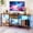 Brown, variant on HIGDBFE TV Stand for TVs up to 55 inch, LED Entertainment Center with Fabric Drawers and Power Outlet, Metal TV Console Table for Living Room and Bedroom