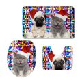 thumbnail image 3 of Juego de alfombrillas de baño Sunnimix 3x Alfombra de pedestal Cubierta de la tapa del inodoro Perro de Navidad, 3 of 6