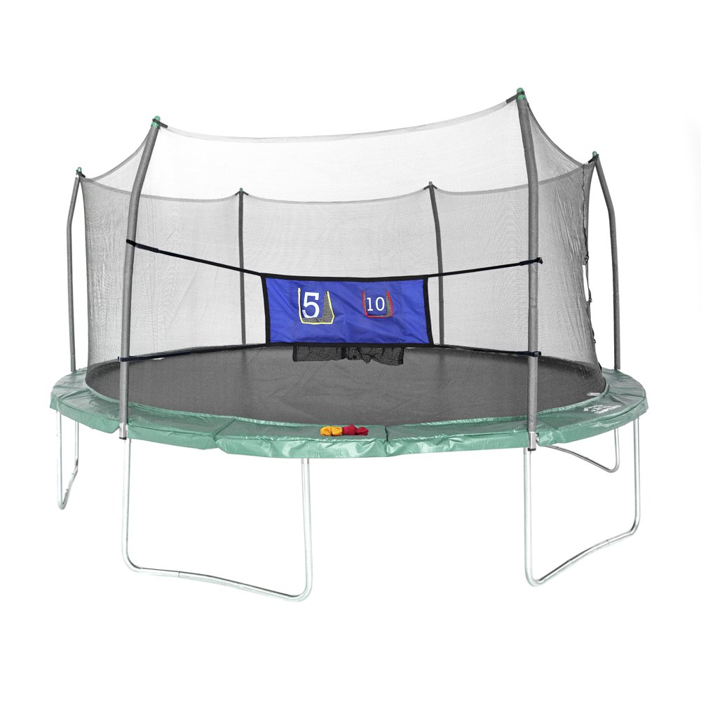 Skywalker Trampolines Oval 16Foot Trampoline, with Toss Game, Green