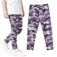thumbnail image 5 of High Waisted Leggings Girls Size 6 Camo Soft Cotton Super Stretch Slimming Pants Fall Thin Toddler Boys Outfits, Purple, 4 Years, 5 of 6