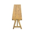 thumbnail image 5 of GDF Studio Clarence Outdoor Acacia Wood Dining Benches, Set of 2, 5 of 11