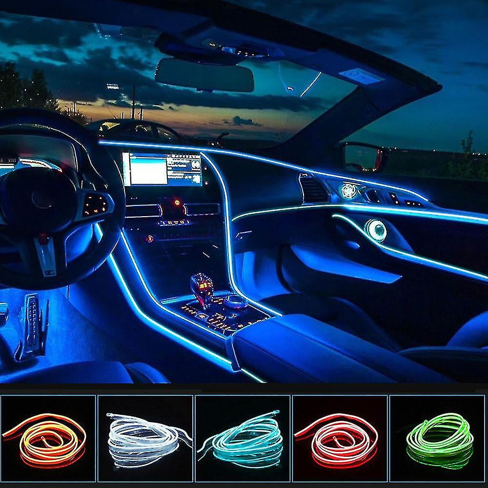 1pc 2M LED Car Interior Decorative Atmosphere Wire Strip Light Lamp Accessories 