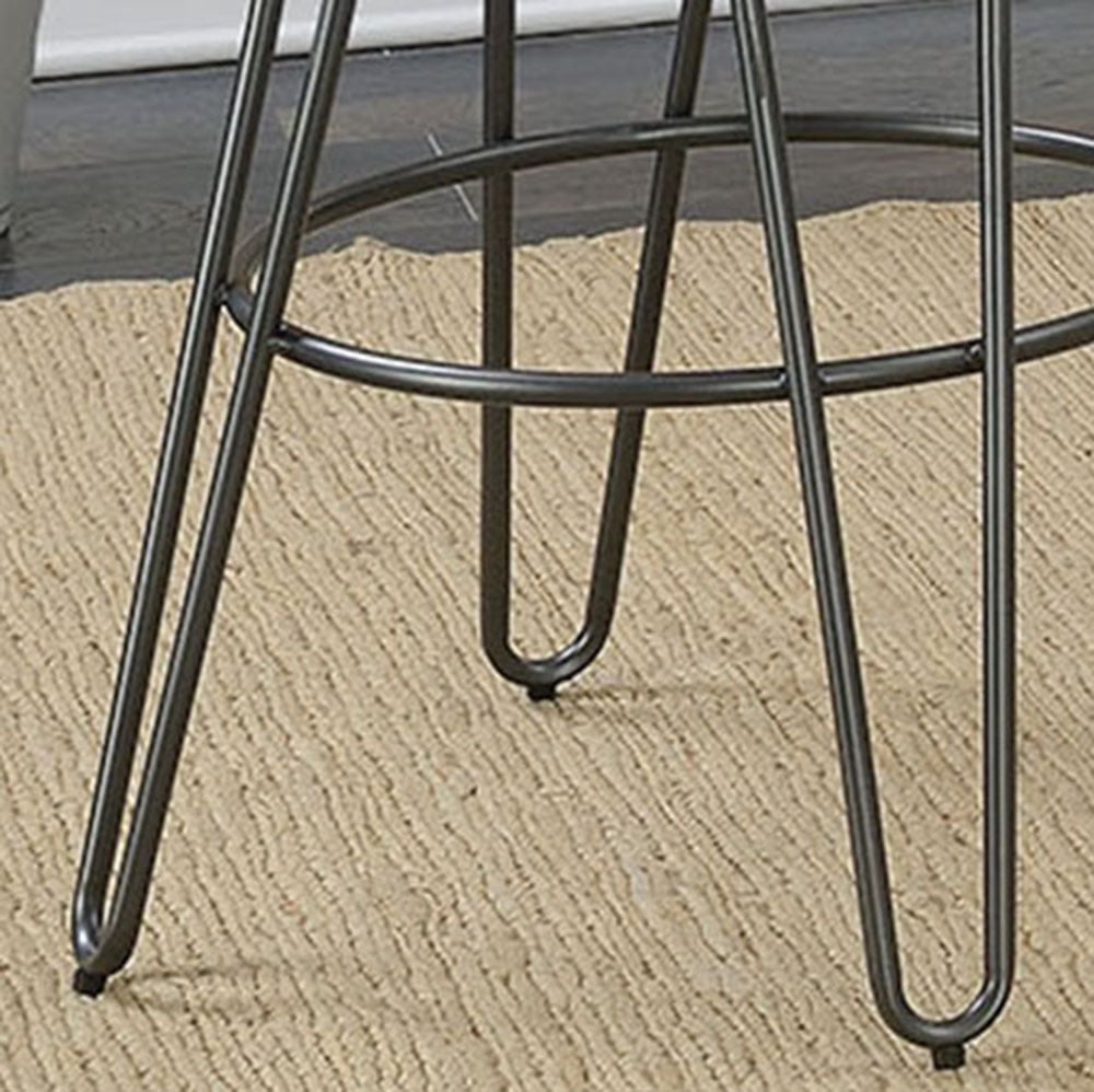 Furniture of America Tailor Industrial 26" Metal Bar Stools - Set of 2, Gun Metal Finish