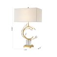 thumbnail image 5 of Living Design 1 Light Silver Metal Frame Table Lamp With Clear Crystal, 5 of 5