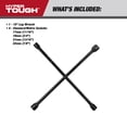 thumbnail image 3 of Hyper Tough 18-inch Durable Carbon Steel Lug Wrench for Tire Replacement, 3 of 11