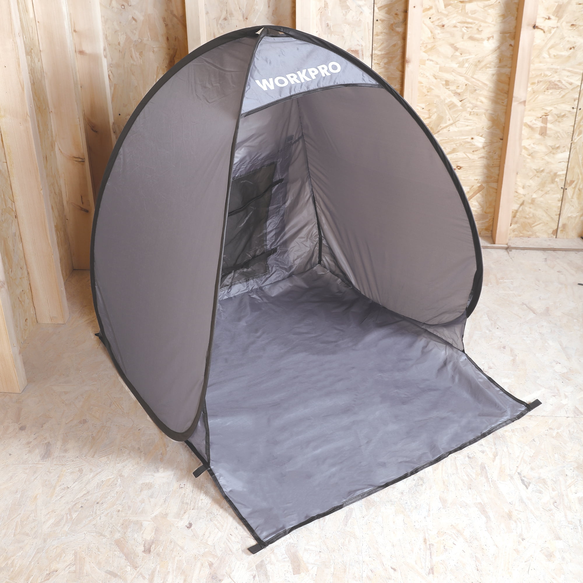 WORKPRO Collapsible Portable Paint Spraying Booth with Overspray Control and Easy Assembly