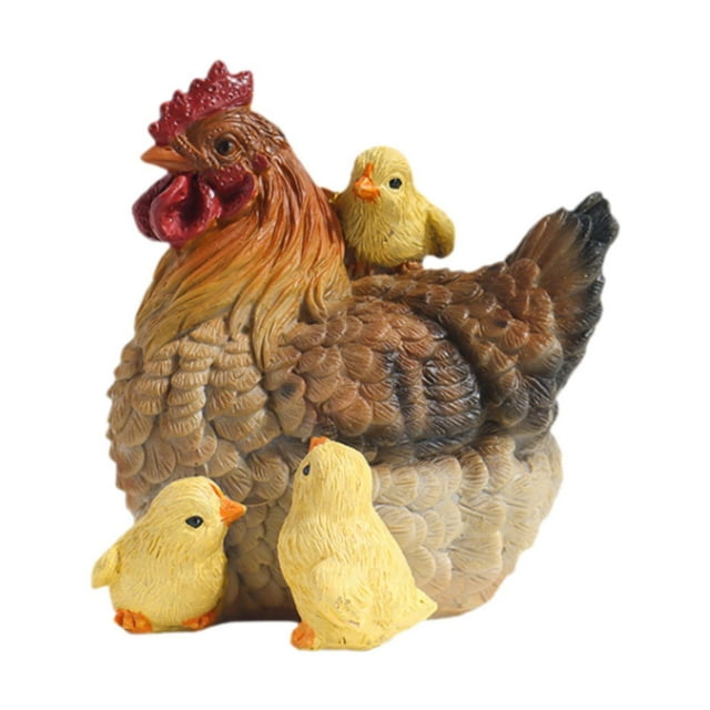 Estatua de jardín Gloria decorativa de resina de pollo para exteriores