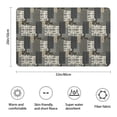 thumbnail image 3 of Brown Checkered Geometric and Floral Pattern Bathroom Rugs Mat,Non Slip Microfiber Bathroom Rug,Rubber Backing,Soft Bathroom Mats for Bathroom Floor,Tub and Shower,20x32in(50x80cm), 3 of 5