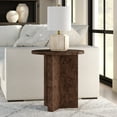 thumbnail image 3 of Evelyn&Zoe Scandinavian 20" Wide Espresso Burl Side Table, 3 of 5