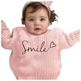 thumbnail image 2 of HXWCHs Toddler Girl Lavender Sweater Solid Color Breathable Knit Top 6-7 Years Light Pink, 2 of 3