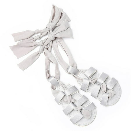

Baby Girls Summer Sandals Infnat Toddler Soft Sole Anti-Slip Lace-up Sandals Strappy Sandals Foot Wear First Walkers Roman Beach Shoes