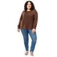 thumbnail image 3 of Terra & Sky Women's Plus Size Fleece Sweatshirt, Available in 1,2, and 3- Packs, Size 0X-4X, 3 of 23