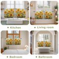 thumbnail image 6 of Sunflower Tier Curtains, Botanical Summer Floral Watercolor Light Filtering Kitchen Curtains, 2Pcs Rod Pocket Half Window Treatments Panels for Sink Cafe Cabinet Camper 27.5x24 Inches, 6 of 9