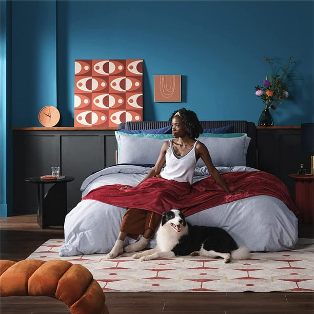 HTOOQ Fleece Blankets King Size Burgundy Bed Blanket Soft Lightweight Plush Cozy Fuzzy Luxury Microfiber 108x90 inches Burgundy 108x90 Walmart