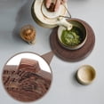 thumbnail image 4 of Round Flowerpot Stand Teaware Display Base Wood Tea Cups Base Wood Round Tray, 4 of 8