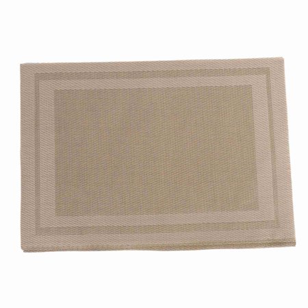 

Placemats Heat-Resistant Placemats Stain Resistant Anti-Skid Washable PVC Table Mats Woven Placemats Set of 6 (Beige)
