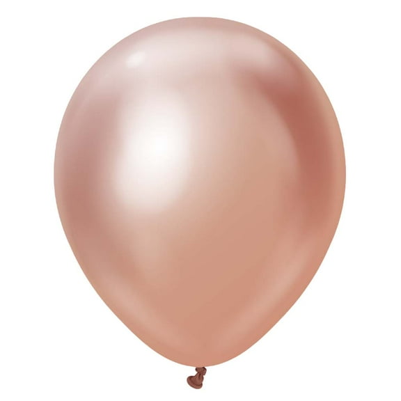 12 inch Kalisan Mirror Rose Gold Latex Balloons (10 Pack) - Party Supplies Decorations