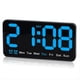 thumbnail image 1 of Reloj de Pared Digital Grande, 9,5 Pulgadas, Reloj Despertador LED con Dígitos Grandes, Horario de Verano, para Sala de Estar, Dormitorios, Decoración de Aula, Azul, 1 of 5