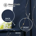 thumbnail image 7 of Deconovo Printed Blackout Curtains Set of 2 Golden Wave Line with Dots Light Blocking Curtains for Living Room 52 x 84 inch Navy Blue 2 Drapes, 7 of 7