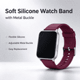 thumbnail image 2 of LEHOZIHEQ Silicone Watch Band, with Metal Buckle, Replacement Wrist Strap 3 41mm, Soft Comfortable Watch Accessory for Smart Watch Daily Use, 2 of 8